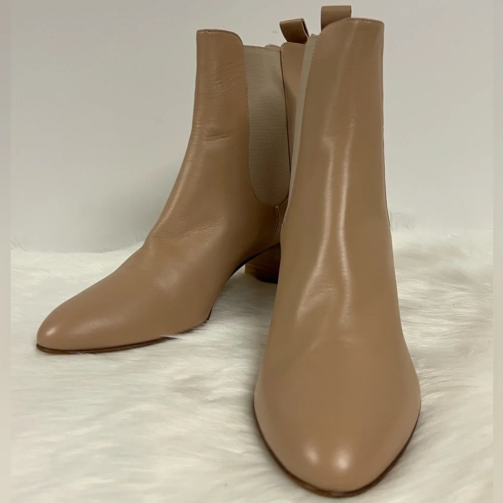 Kahmune London Mika Bootie In Khaki Size 40 NWOB